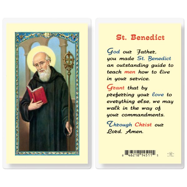 Saint Benedict God Our Father Laminated Holy Card (pack of 25)