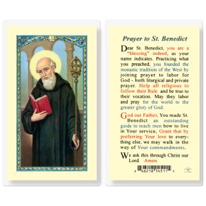 Saint Benedict Laminated Prayer Card (pack of 25)