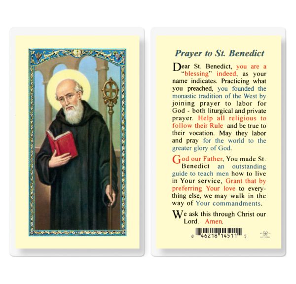 Saint Benedict Laminated Prayer Card (pack of 25)