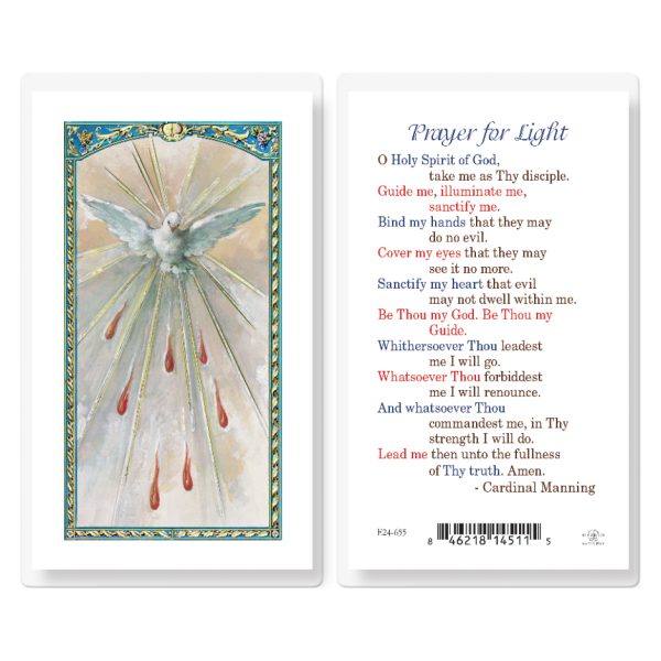 Prayer For Light Laminated Holy Card (pack of 25)