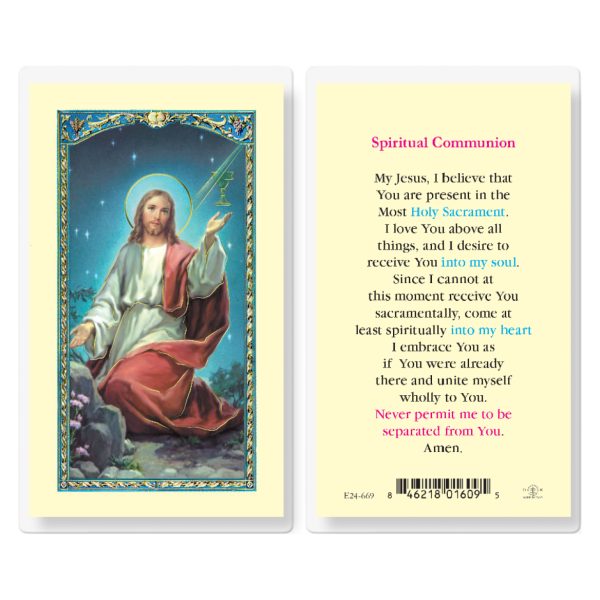 Spiritual Communion Laminated Holy Card (pack of 25)