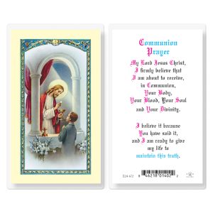 Communion Boy Laminated Prayer Card (pack of 25)