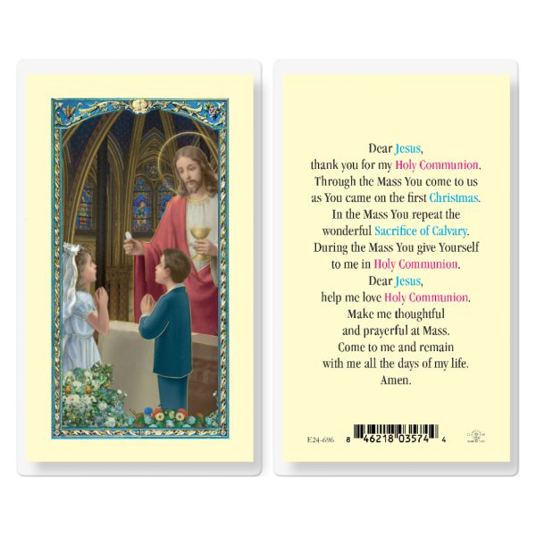 First Communion Laminated Holy Card (pack of 25)