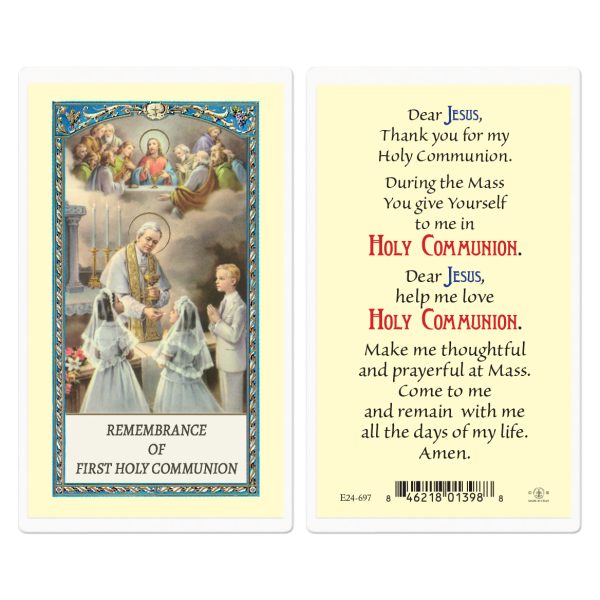 Communion Prayer Boy and Girl Laminated Holy Card (pack of 25)