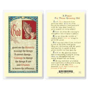 Those Growing Old Laminated Prayer Card (pack of 25)