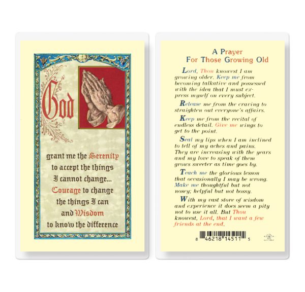 Those Growing Old Laminated Prayer Card (pack of 25)