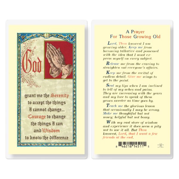 Those Growing Old Laminated Holy Card (pack of 25)