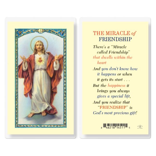 Miracle of Friendship Laminated Holy Card (pack of 25)