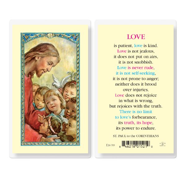 Love is Patient Laminated Prayer Card (pack of 25)