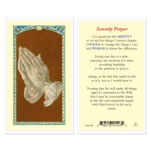 Serenity Prayer with Long Version Laminated Prayer Card (pack of 25)