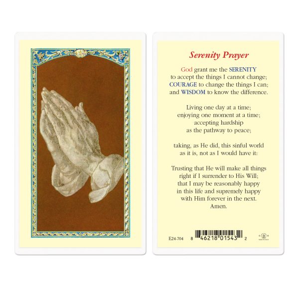 Serenity Prayer with Long Version Laminated Prayer Card (pack of 25)