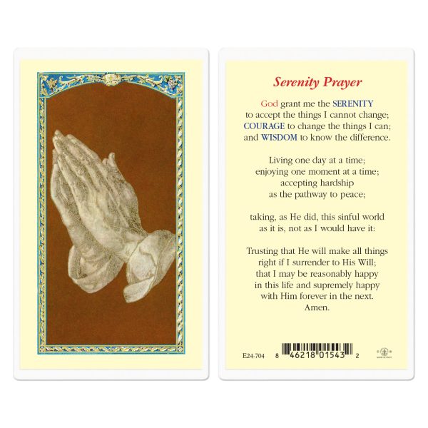 Serenity Prayer with Long Version Laminated Holy Card (pack of 25)