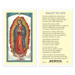 Right to Life Laminated Prayer Card (pack of 25)