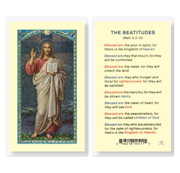 The Beatitudes Laminated Prayer Card (pack of 25)