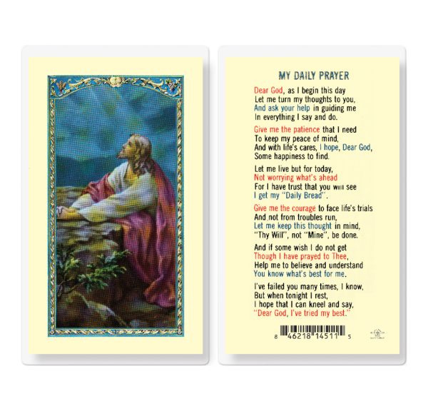 My Daily Prayer Laminated Prayer Card (pack of 25)