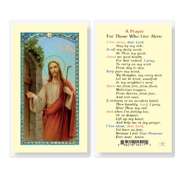 Prayer for Those Who Live Alone Laminated Prayer Card (pack of 25)