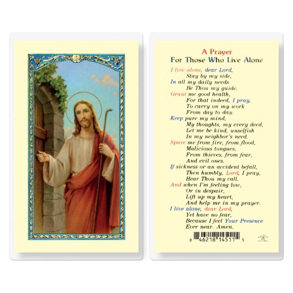 Prayer for Those Who Live Alone Laminated Holy Card (pack of 25)