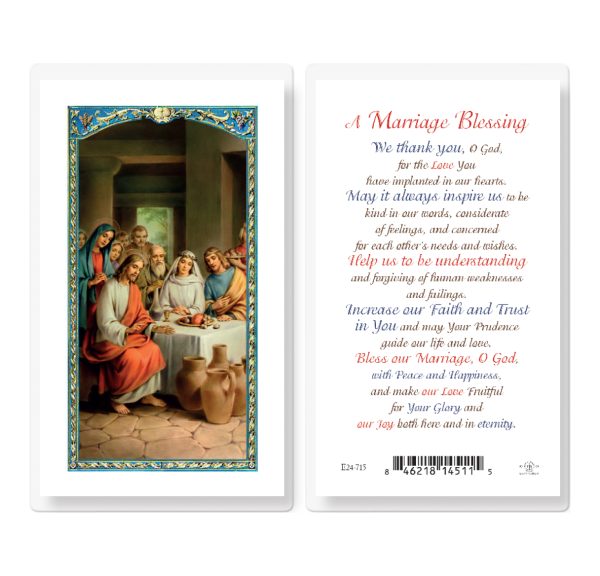 Marriage Blessing Laminated Prayer Card (pack of 25)