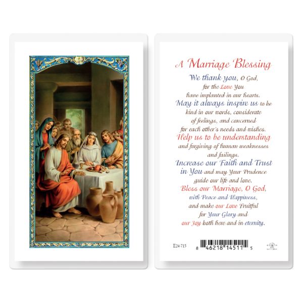 Marriage Blessing Laminated Holy Card (pack of 25)