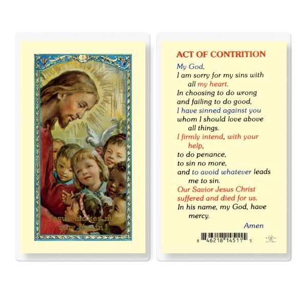 Act of Contrition Laminated Prayer Card (pack of 25)