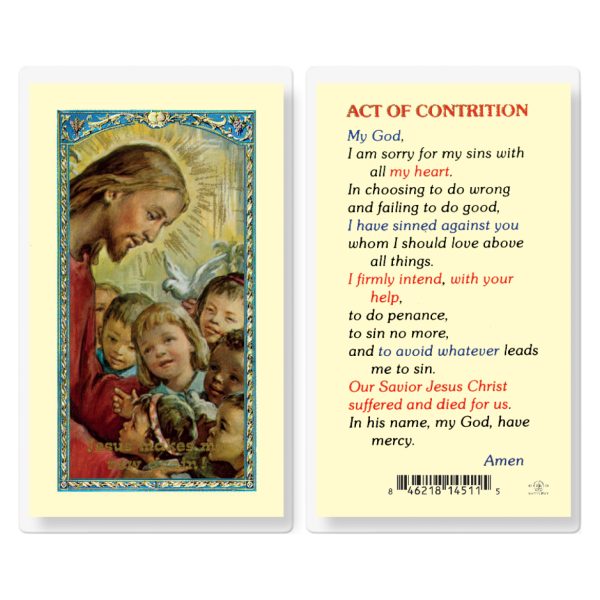 Act of Contrition Laminated Holy Card (pack of 25)
