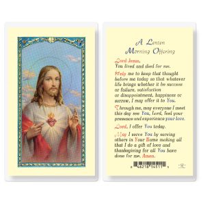 Lenten Morning Offering Laminated Prayer Card (pack of 25)