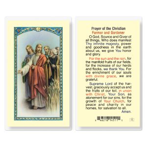 Prayer for a Farmer and a Gardener Laminated Prayer Card (pack of 25)