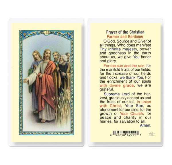 Prayer for a Farmer and a Gardener Laminated Prayer Card (pack of 25)