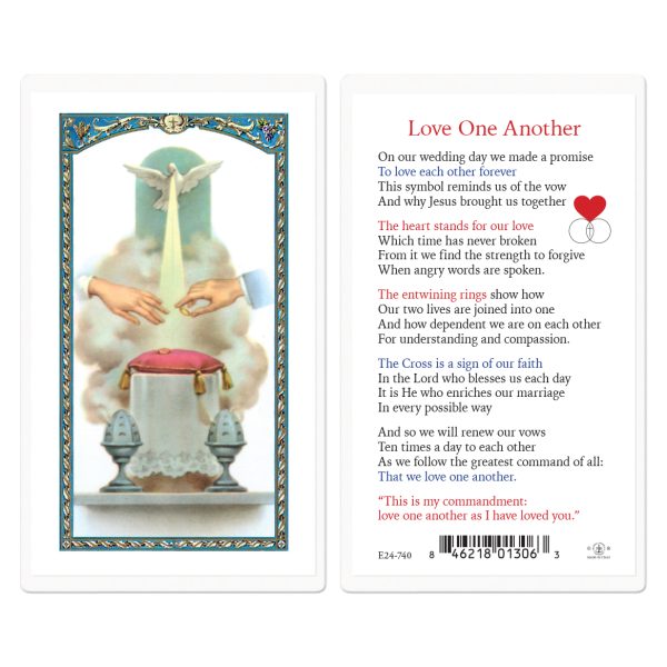 Love One Another Marriage Laminated Holy Card (pack of 25)