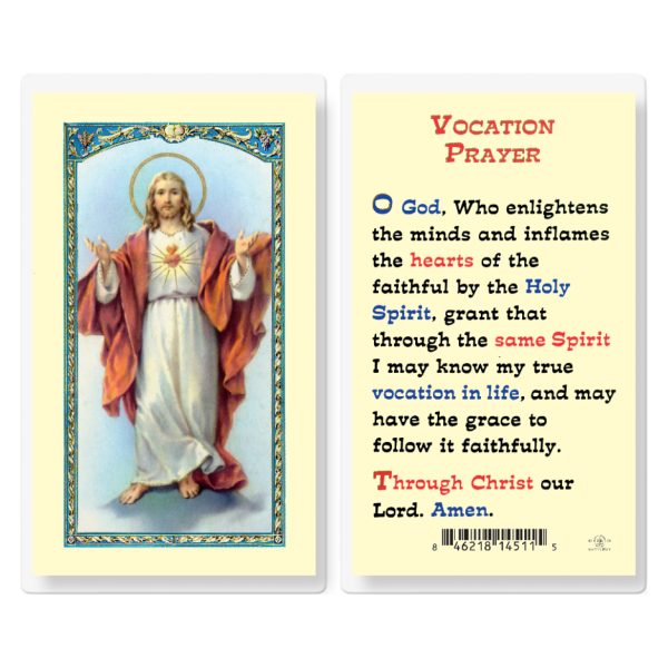 Vocation Prayer Laminated Holy Card (pack of 25)