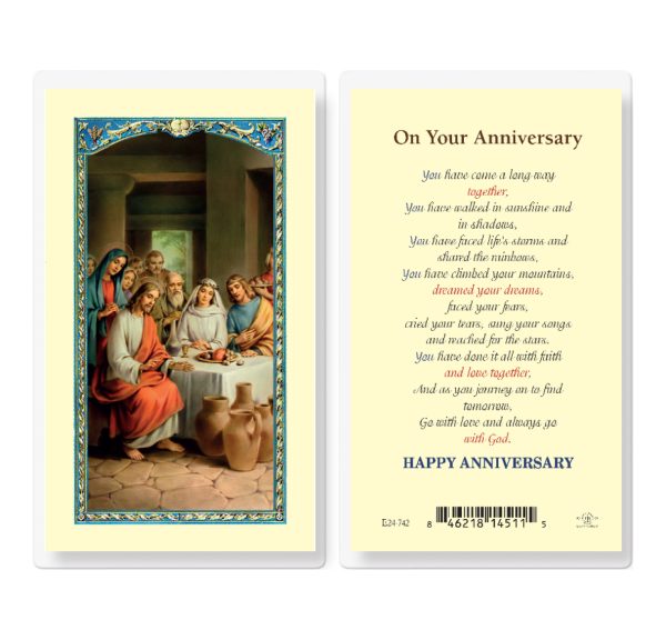 On Your Anniversary Laminated Prayer Card (pack of 25)