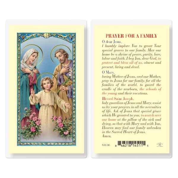 Family Prayer Laminated Holy Card (pack of 25)