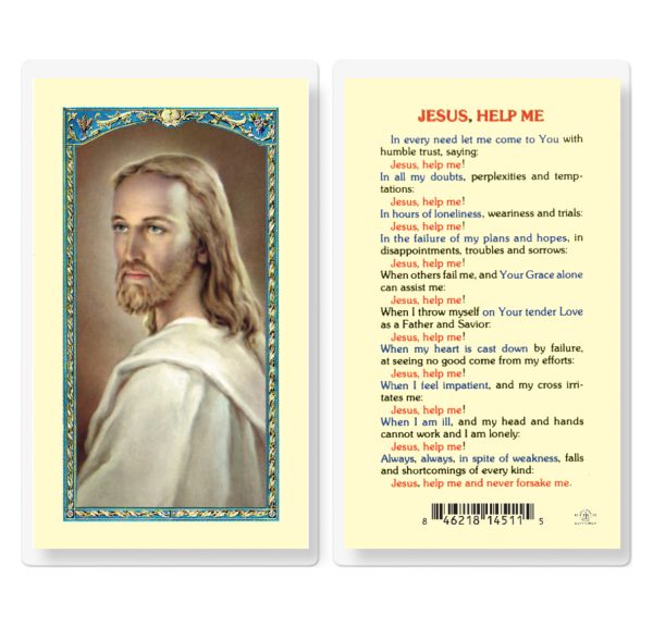 Jesus Help Me Laminated Prayer Card (pack of 25)