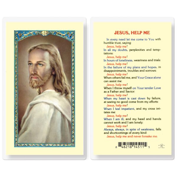 Jesus Help Me Laminated Holy Card (pack of 25)