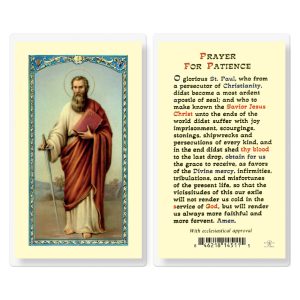Saint Paul Laminated Prayer Card (pack of 25)