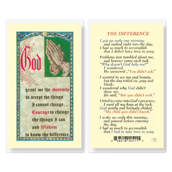 The Difference Laminated Holy Card (pack of 25)