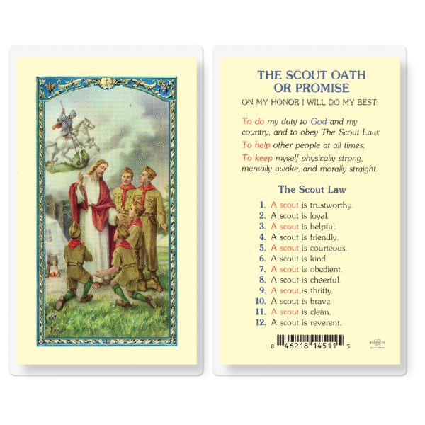 Boy Scout Promise Laminated Holy Card (pack of 25)
