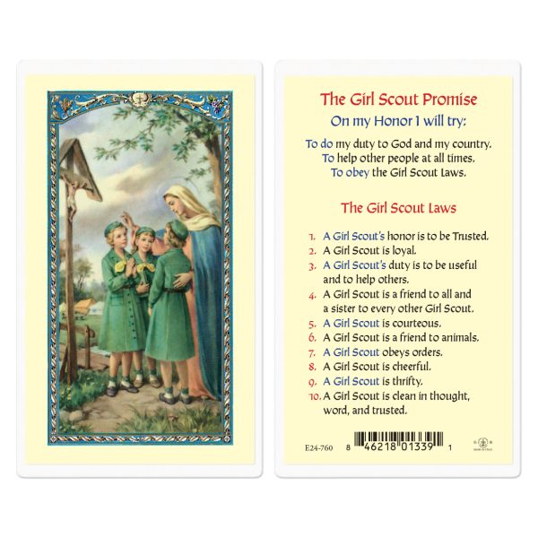 Girl Scout Promise Laminated Holy Card (pack of 25)