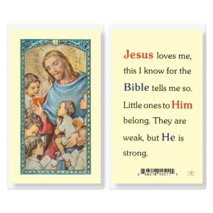 Jesus Loves Me Laminated Prayer Card (pack of 25)