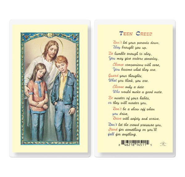 Teen Creed Laminated Prayer Card (pack of 25)