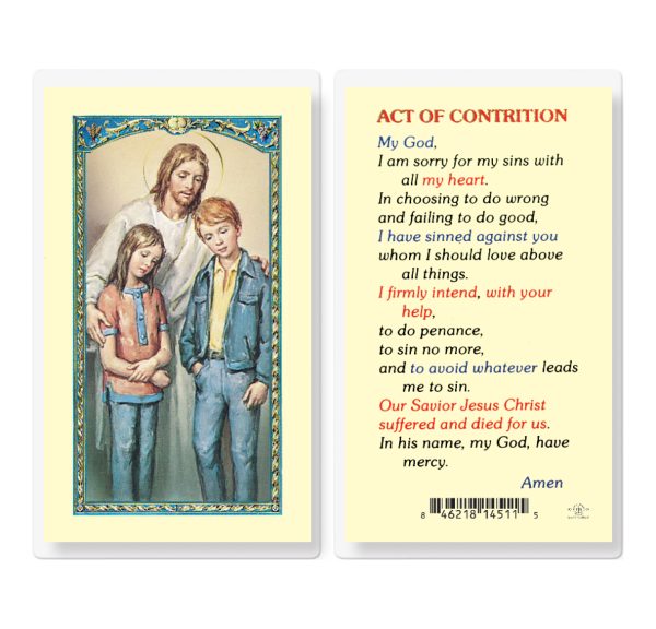 Act of Contrition Laminated Prayer Card (pack of 25)