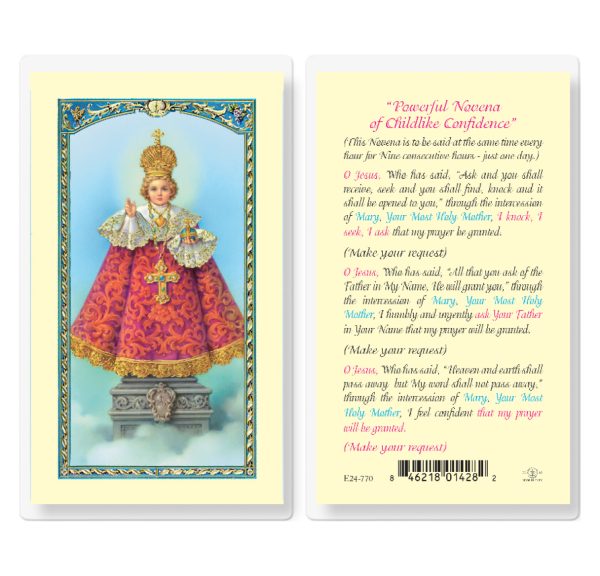 Infant of Prague Novena Laminated Prayer Card (pack of 25)