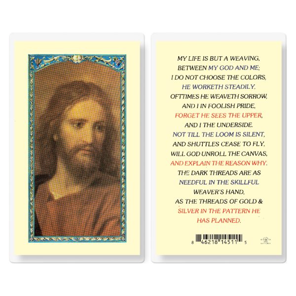 My Life is But a Weaving Laminated Holy Card (pack of 25)