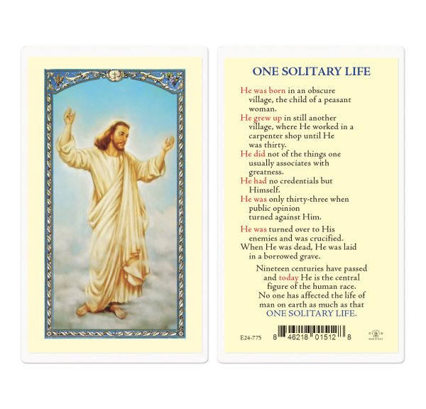 One Solitary Life Laminated Prayer Card (pack of 25)