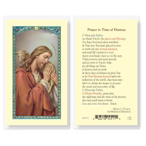 Time of Distress Laminated Prayer Card (pack of 25)
