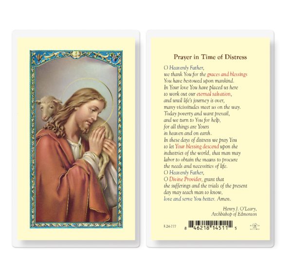 Time of Distress Laminated Prayer Card (pack of 25)