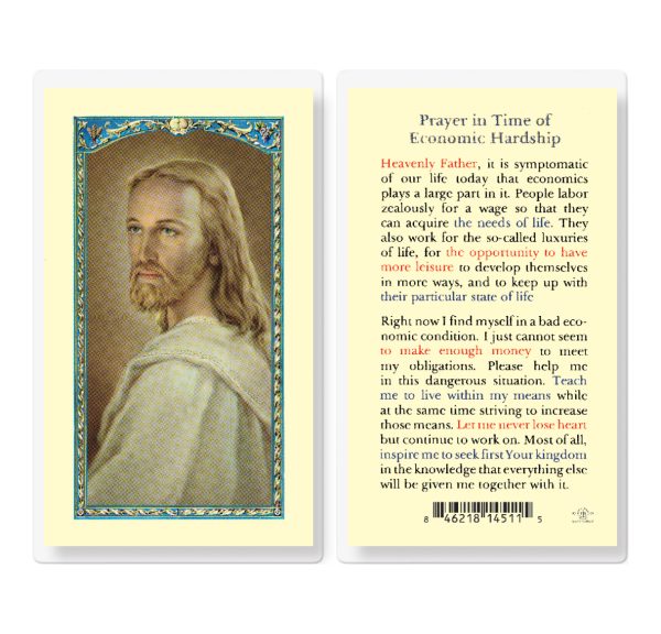 Times of Economic Hardship Laminated Prayer Card (pack of 25)