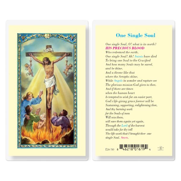 One Single Soul Laminated Holy Card (pack of 25)