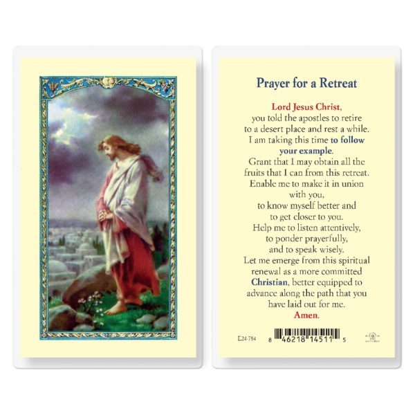 Prayer for Retreat Laminated Holy Card (pack of 25)