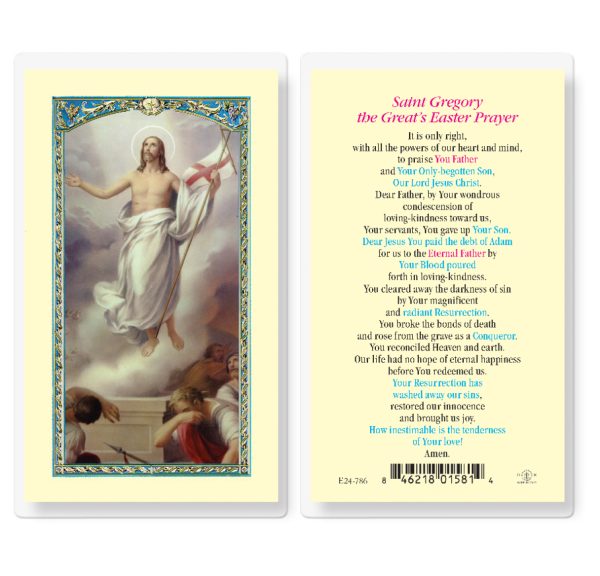 Saint Gregory Easter Prayer Laminated Prayer Card (pack of 25)
